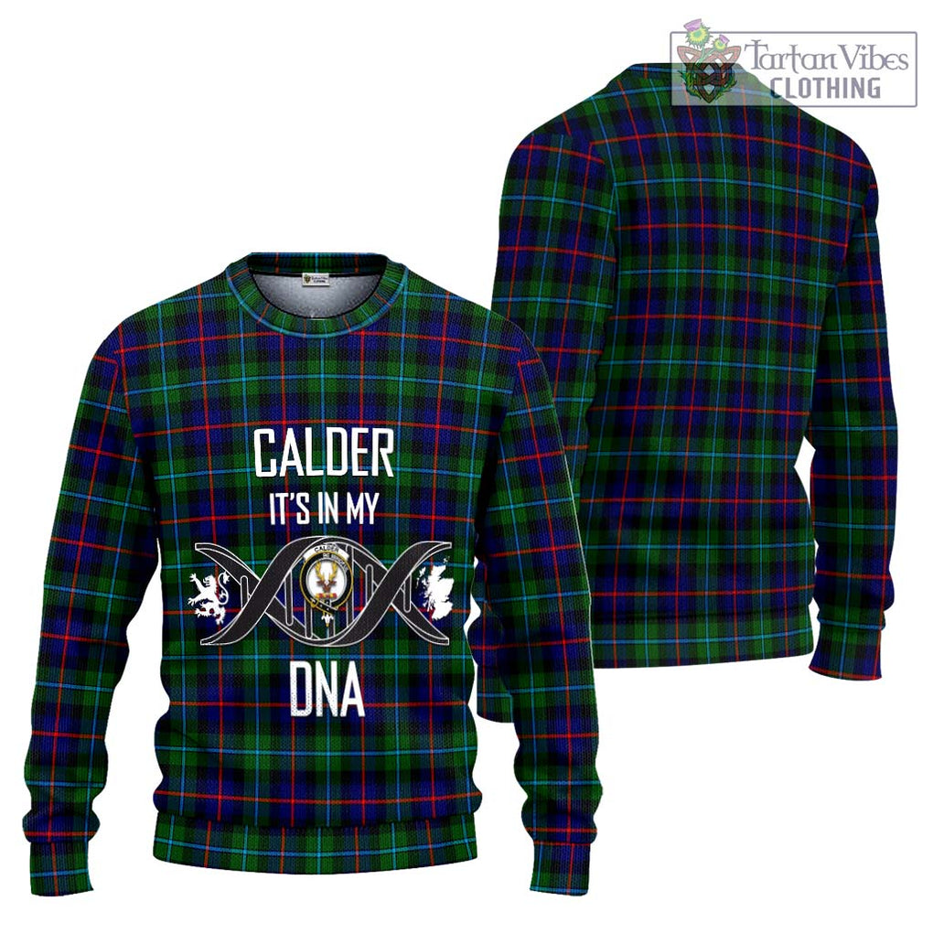 Calder Tartan Ugly Sweater with Family Crest DNA In Me Style Unisex - Tartan Vibes Clothing