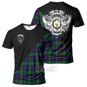 Calder Tartan T-Shirt with Family Crest and Military Logo Style Kid's Shirt - Tartan Vibes Clothing