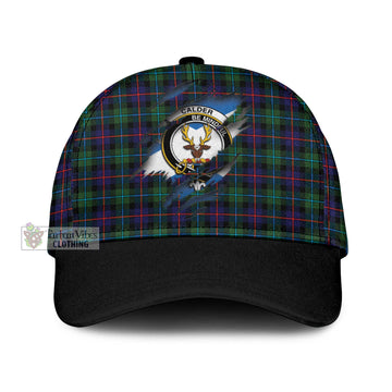 Calder Modern Tartan Classic Cap with Family Crest In Me Style
