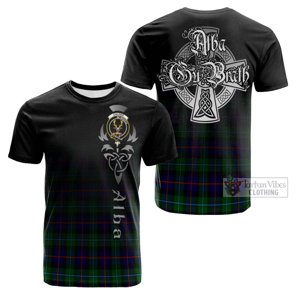 Calder Tartan Cotton T-shirt Featuring Alba Gu Brath Family Crest Celtic Inspired Kid's Shirt - Tartan Vibes Clothing