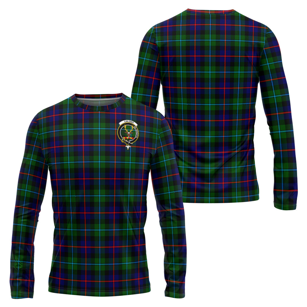Calder Tartan Long Sleeve T-Shirt with Family Crest Unisex - Tartan Vibes Clothing