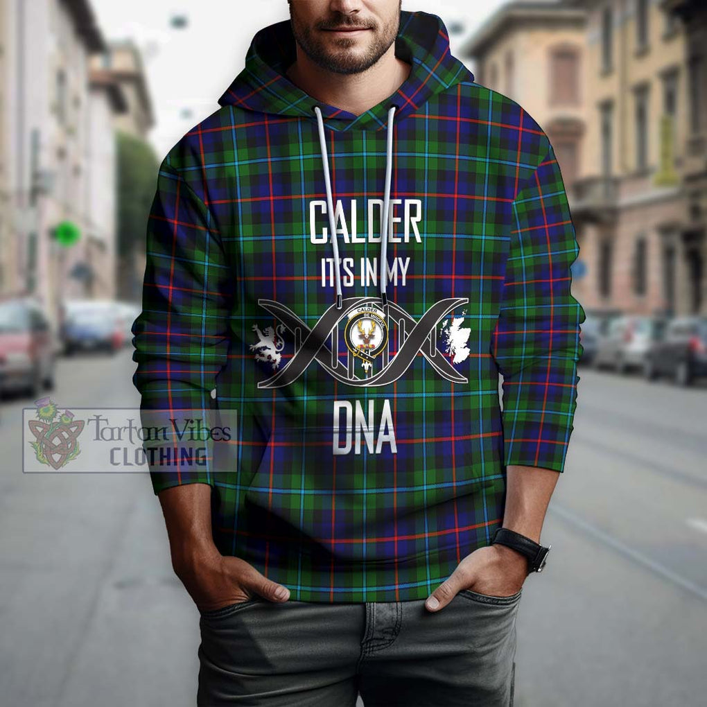 Calder Tartan Hoodie with Family Crest DNA In Me Style Pullover Hoodie - Tartan Vibes Clothing