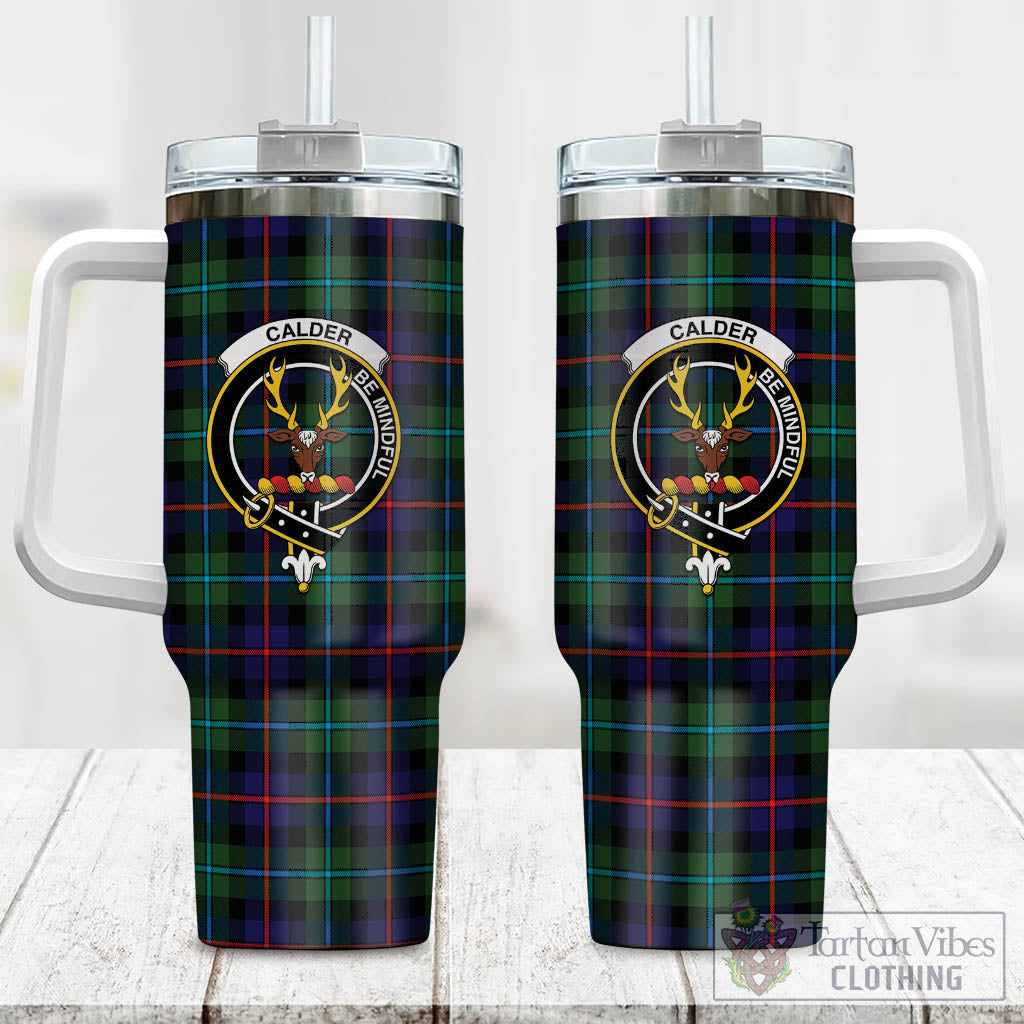 Calder Tartan Tumbler with Handle with Family Crest One Size 40 OZ - Tartan Vibes Clothing