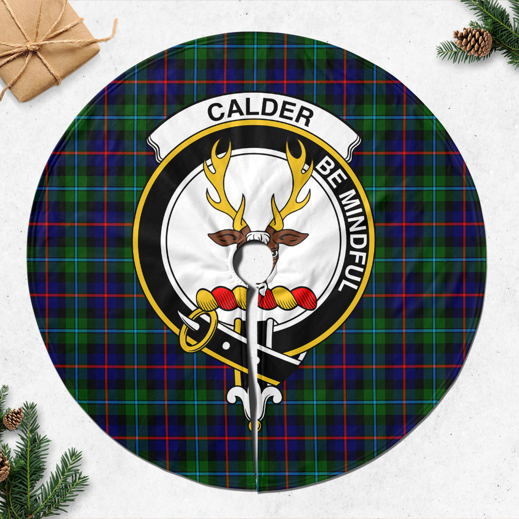 Calder Tartan Christmas Tree Skirt with Family Crest 47*47 inch - Tartan Vibes Clothing