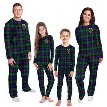 Calder Tartan Pajamas Family Set with Family Crest Kid - Tartan Vibes Clothing