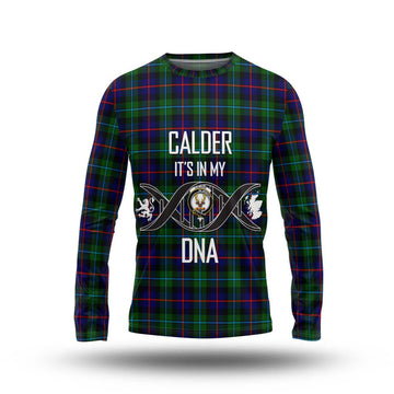 Calder Tartan Long Sleeve T-Shirt with Family Crest DNA In Me Style Unisex - Tartan Vibes Clothing