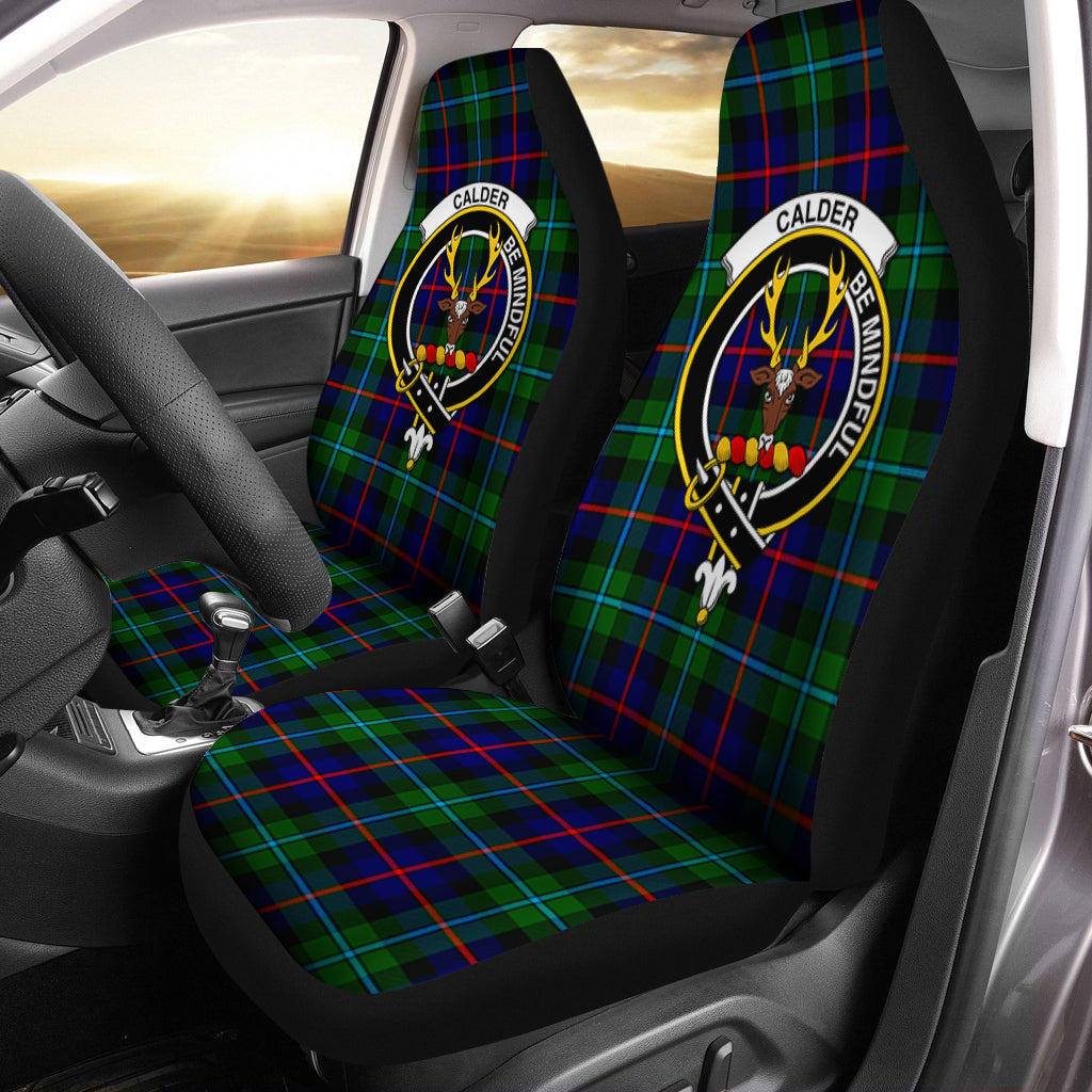 Calder Tartan Car Seat Cover with Family Crest One Size - Tartan Vibes Clothing