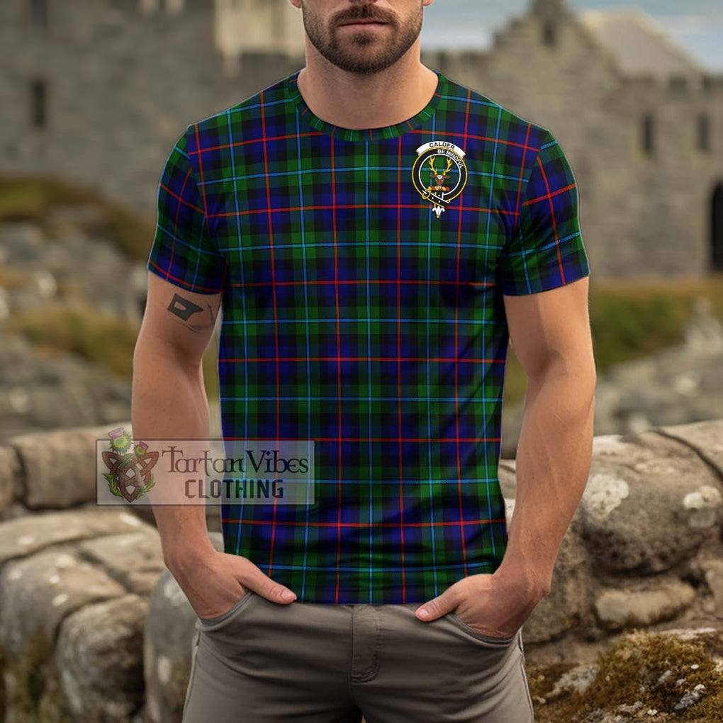 Calder Tartan Cotton T-Shirt with Family Crest Kid's Shirt - Tartan Vibes Clothing