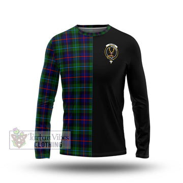 Calder Tartan Long Sleeve T-Shirt with Family Crest and Half Of Me Style Unisex - Tartan Vibes Clothing