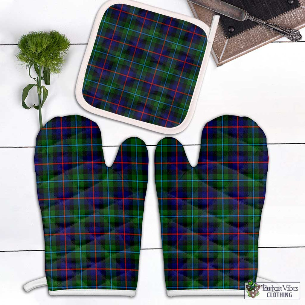 Calder Tartan Combo Oven Mitt & Pot-Holder Combo 2 Oven Mitt & 1 Pot-Holder Black - Tartan Vibes Clothing