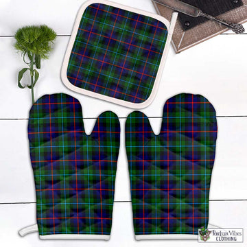 Calder Tartan Combo Oven Mitt & Pot-Holder Combo 2 Oven Mitt & 1 Pot-Holder Black - Tartan Vibes Clothing