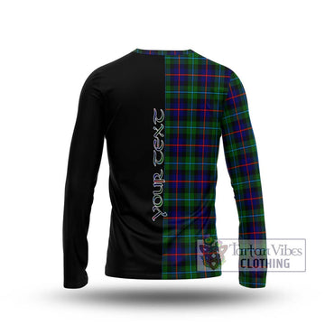 Calder Tartan Long Sleeve T-Shirt with Family Crest and Half Of Me Style - Tartan Vibes Clothing