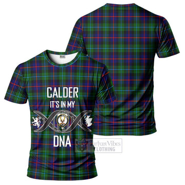 Calder Tartan T-Shirt with Family Crest DNA In Me Style - Tartan Vibes Clothing