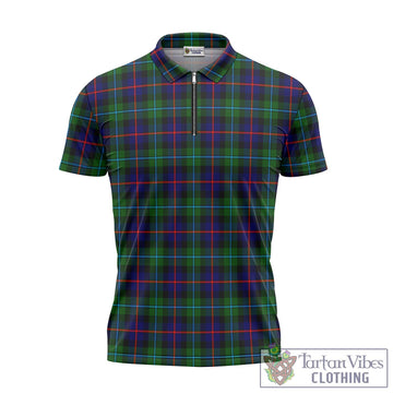 Calder Tartan Zipper Polo Shirt
