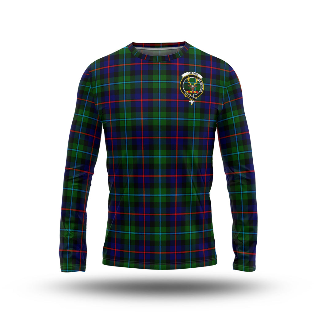 Calder Tartan Long Sleeve T-Shirt with Family Crest - Tartan Vibes Clothing