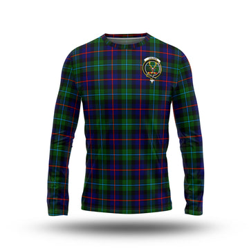 Calder Tartan Long Sleeve T-Shirt with Family Crest - Tartan Vibes Clothing