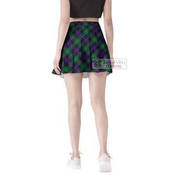 Calder Tartan Women's Plated Mini Skirt Cross Style