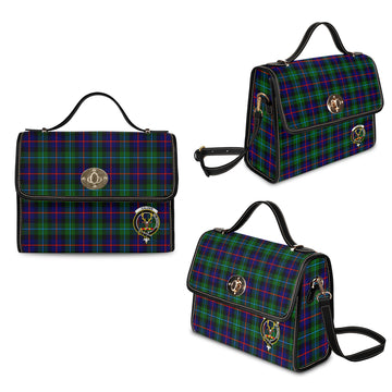Calder Tartan Waterproof Canvas Bag with Family Crest