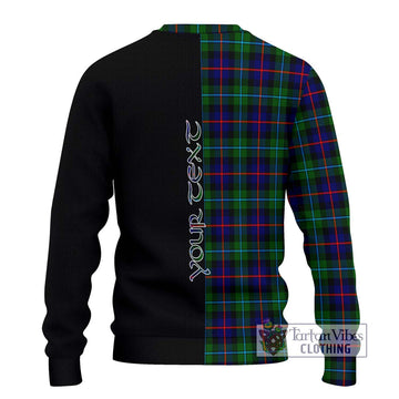 Calder Tartan Ugly Sweater with Family Crest and Half Of Me Style - Tartan Vibes Clothing