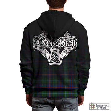 Tartan Vibes Clothing Calder Modern Tartan Hoodie Featuring Alba Gu Brath Family Crest Celtic Inspired