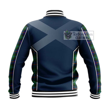 Calder Tartan Baseball Jacket with Family Crest and Lion Rampant Vibes Sport Style - Tartan Vibes Clothing