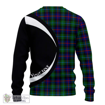 Calder Tartan Ugly Sweater with Family Crest Circle Style - Tartan Vibes Clothing