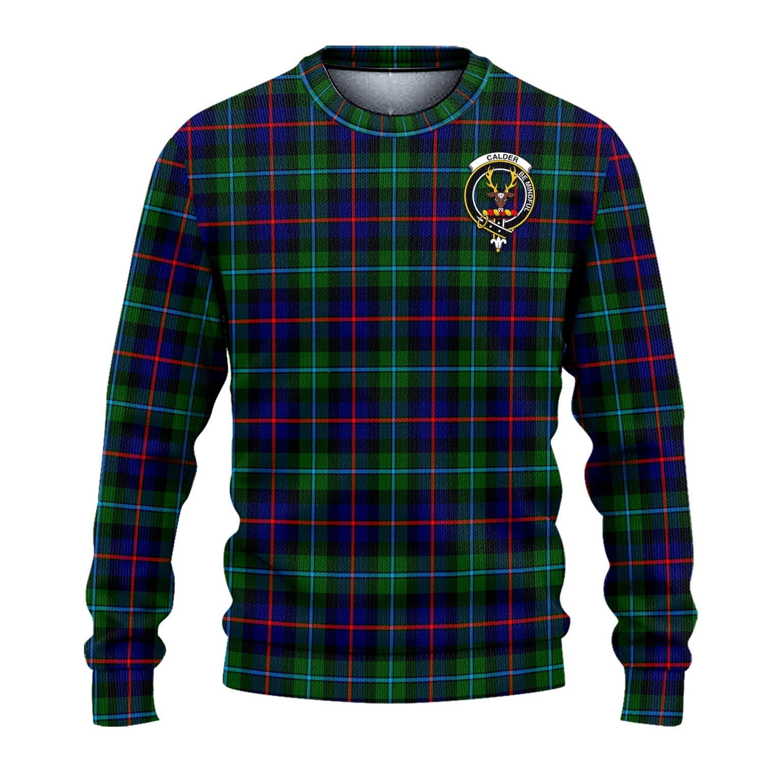 Calder Tartan Ugly Sweater with Family Crest - Tartan Vibes Clothing