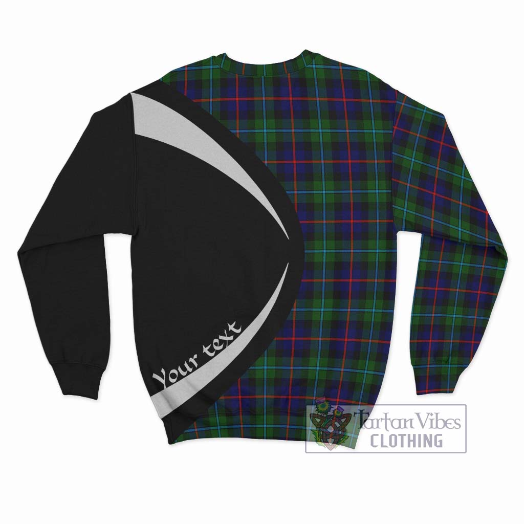 Calder Tartan Sweatshirt with Family Crest Circle Style - Tartan Vibes Clothing