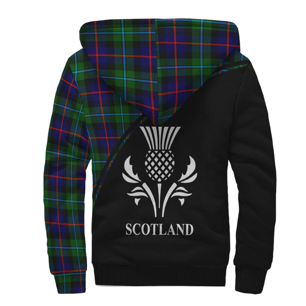 Calder Tartan Sherpa Hoodie with Family Crest Curve Style - Tartan Vibes Clothing