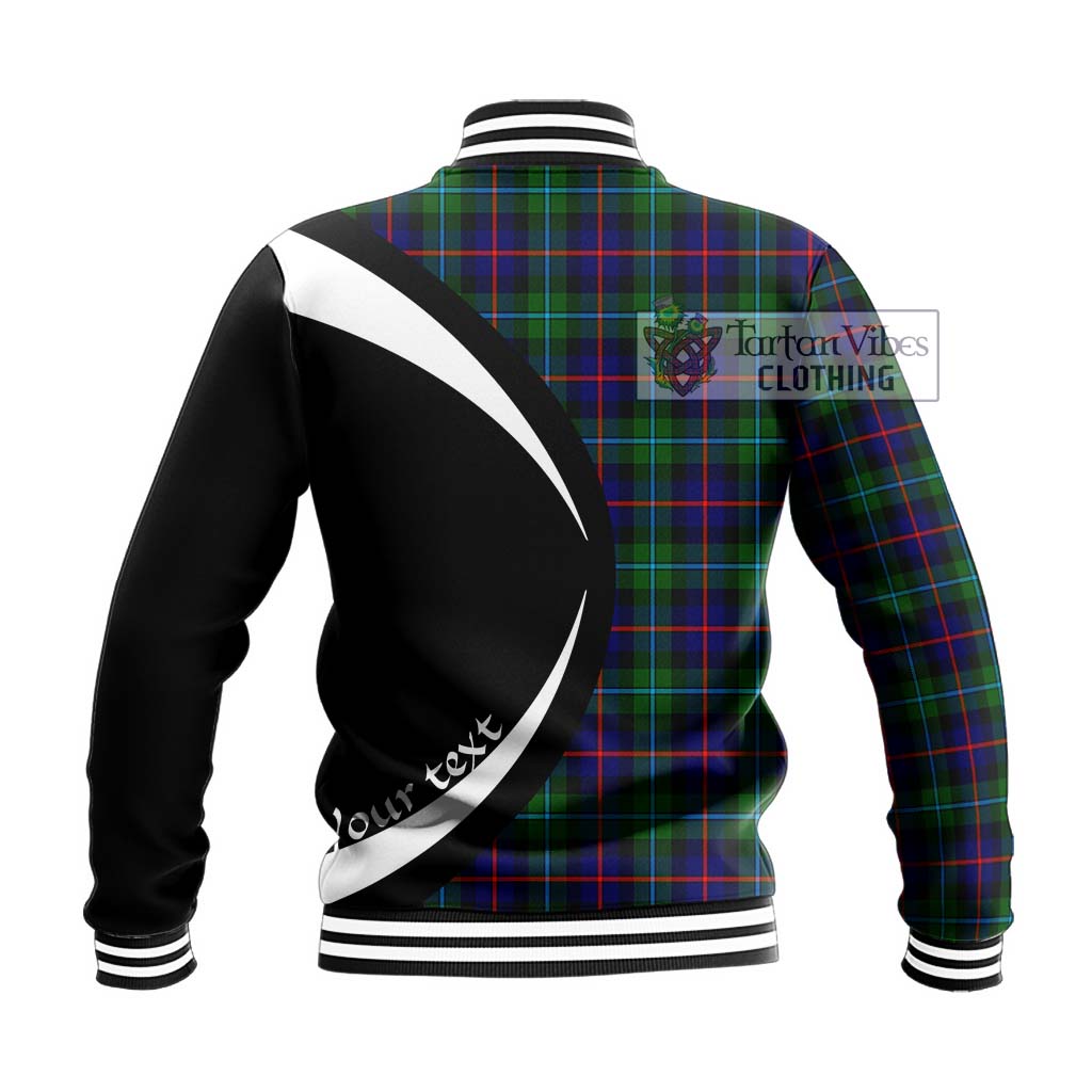 Calder Tartan Baseball Jacket with Family Crest Circle Style - Tartan Vibes Clothing