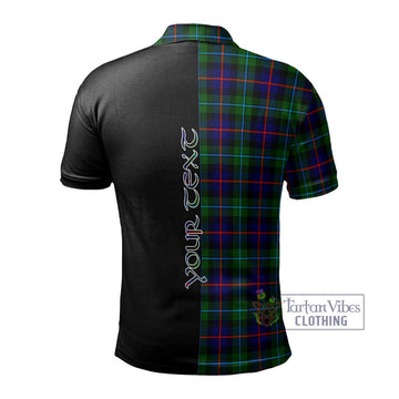 Calder Tartan Polo Shirt with Family Crest and Half Of Me Style - Tartan Vibes Clothing