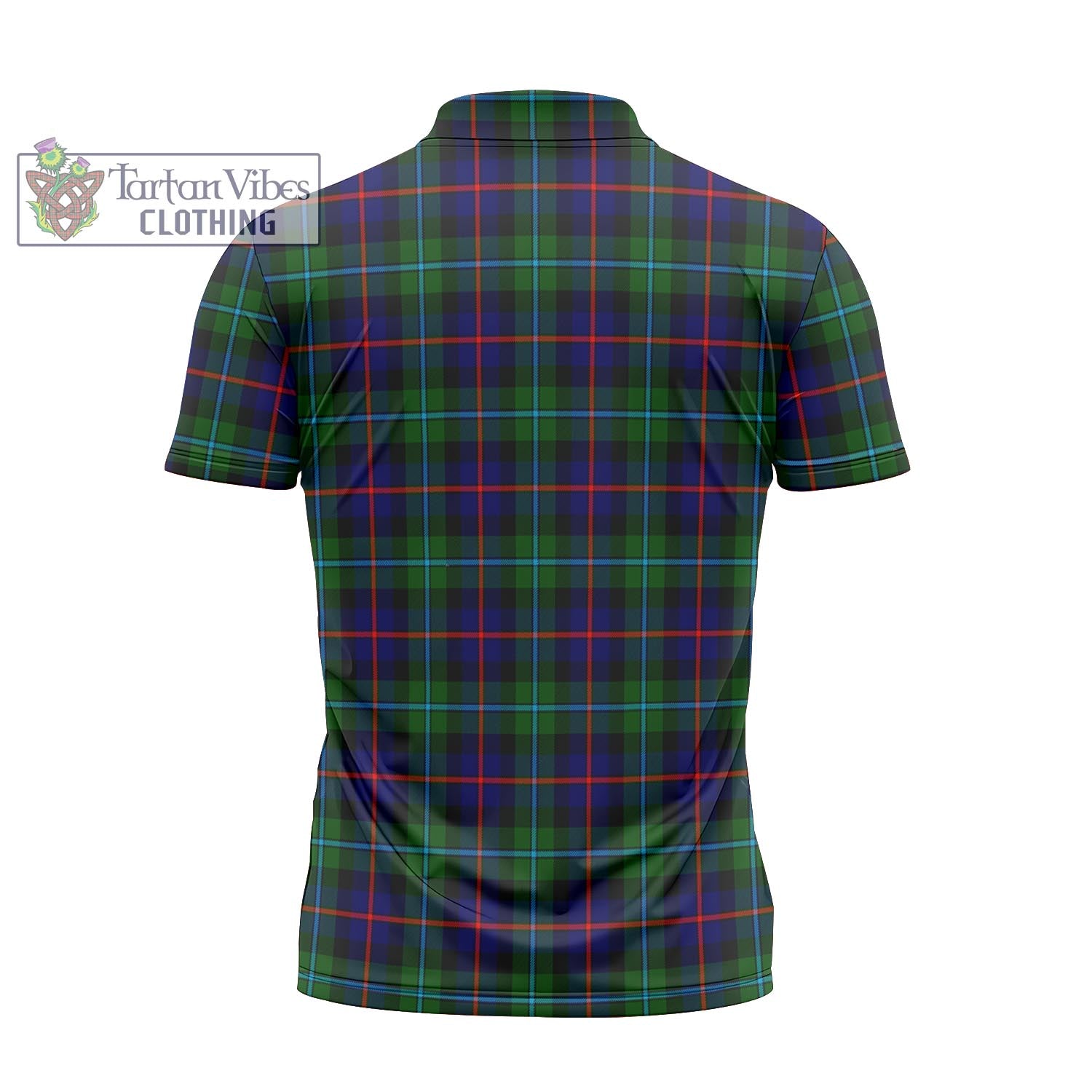 Tartan Vibes Clothing Calder Modern Tartan Zipper Polo Shirt