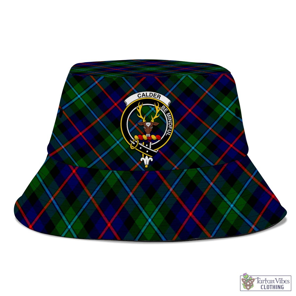 Calder Tartan Bucket Hat with Family Crest - Tartan Vibes Clothing