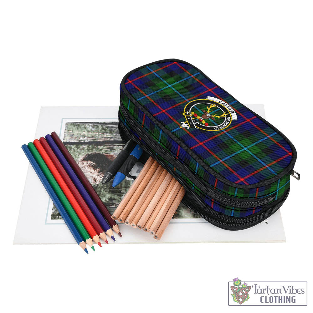 Calder Tartan Pen and Pencil Case with Family Crest - Tartan Vibes Clothing