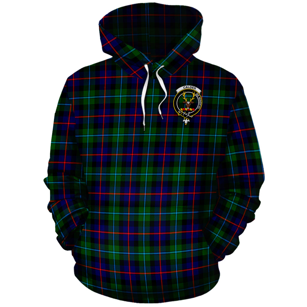 Calder Tartan Hoodie with Family Crest - Tartan Vibes Clothing