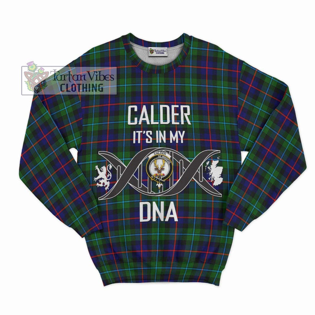 Calder Tartan Sweatshirt with Family Crest DNA In Me Style - Tartan Vibes Clothing