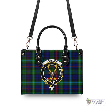 Calder Tartan Luxury Leather Handbags with Family Crest - Tartan Vibes Clothing