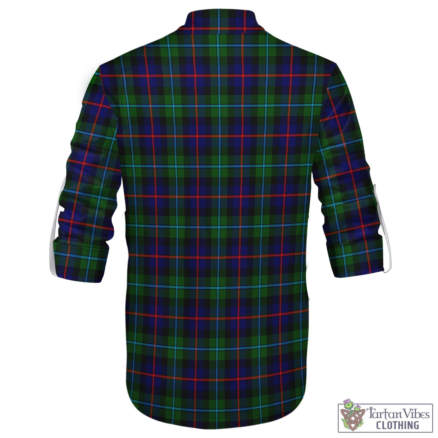 Calder Tartan Men's Scottish Traditional Jacobite Ghillie Kilt Shirt - Tartan Vibes Clothing
