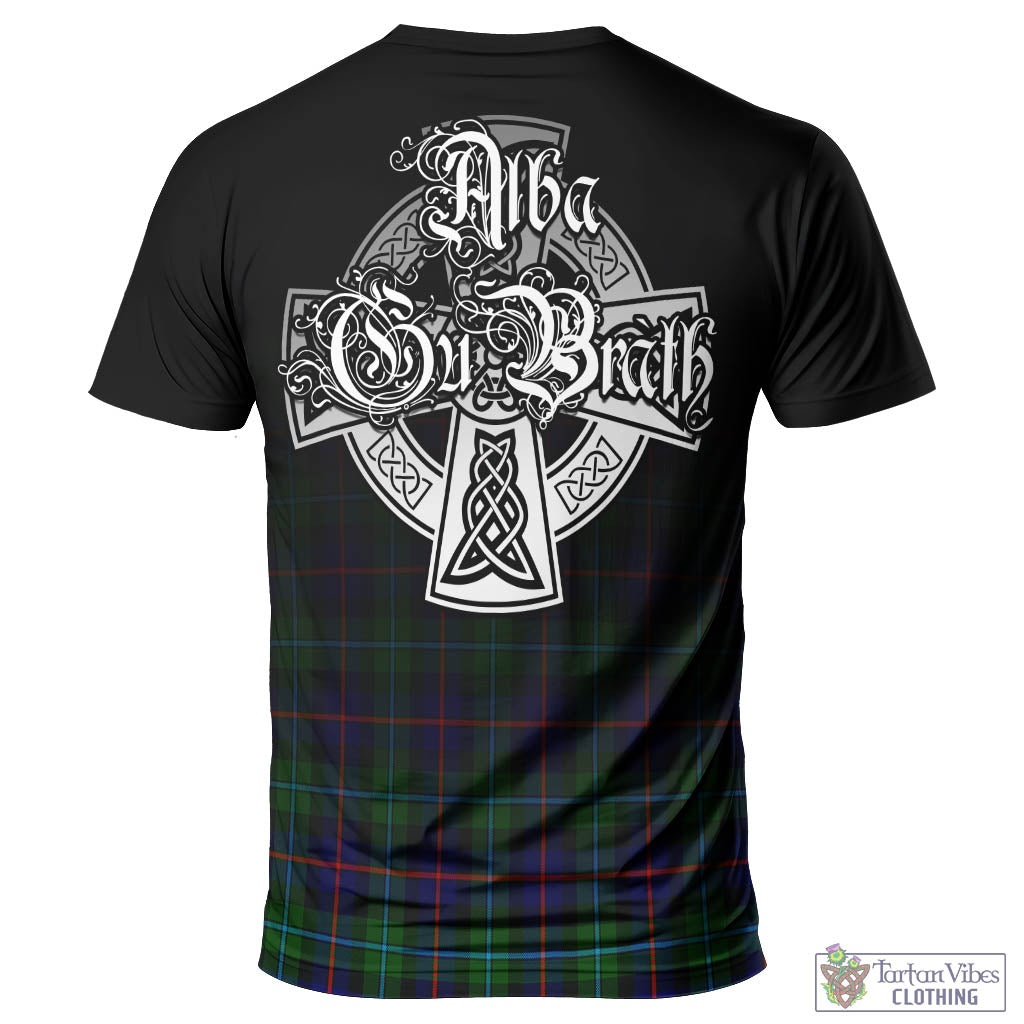Tartan Vibes Clothing Calder Modern Tartan T-Shirt Featuring Alba Gu Brath Family Crest Celtic Inspired
