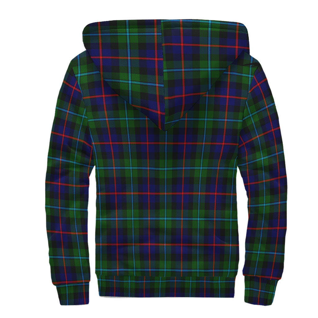 Calder Tartan Sherpa Hoodie with Family Crest - Tartan Vibes Clothing