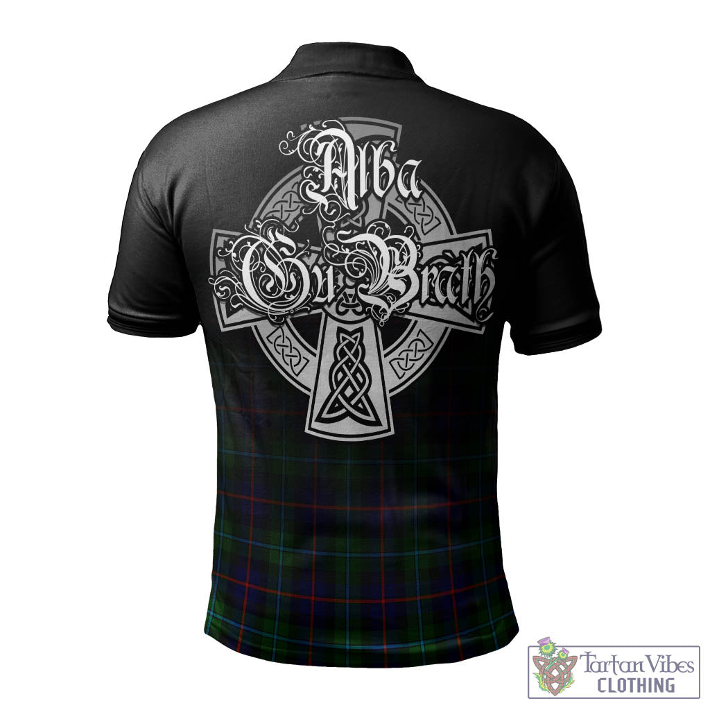 Tartan Vibes Clothing Calder Modern Tartan Polo Shirt Featuring Alba Gu Brath Family Crest Celtic Inspired