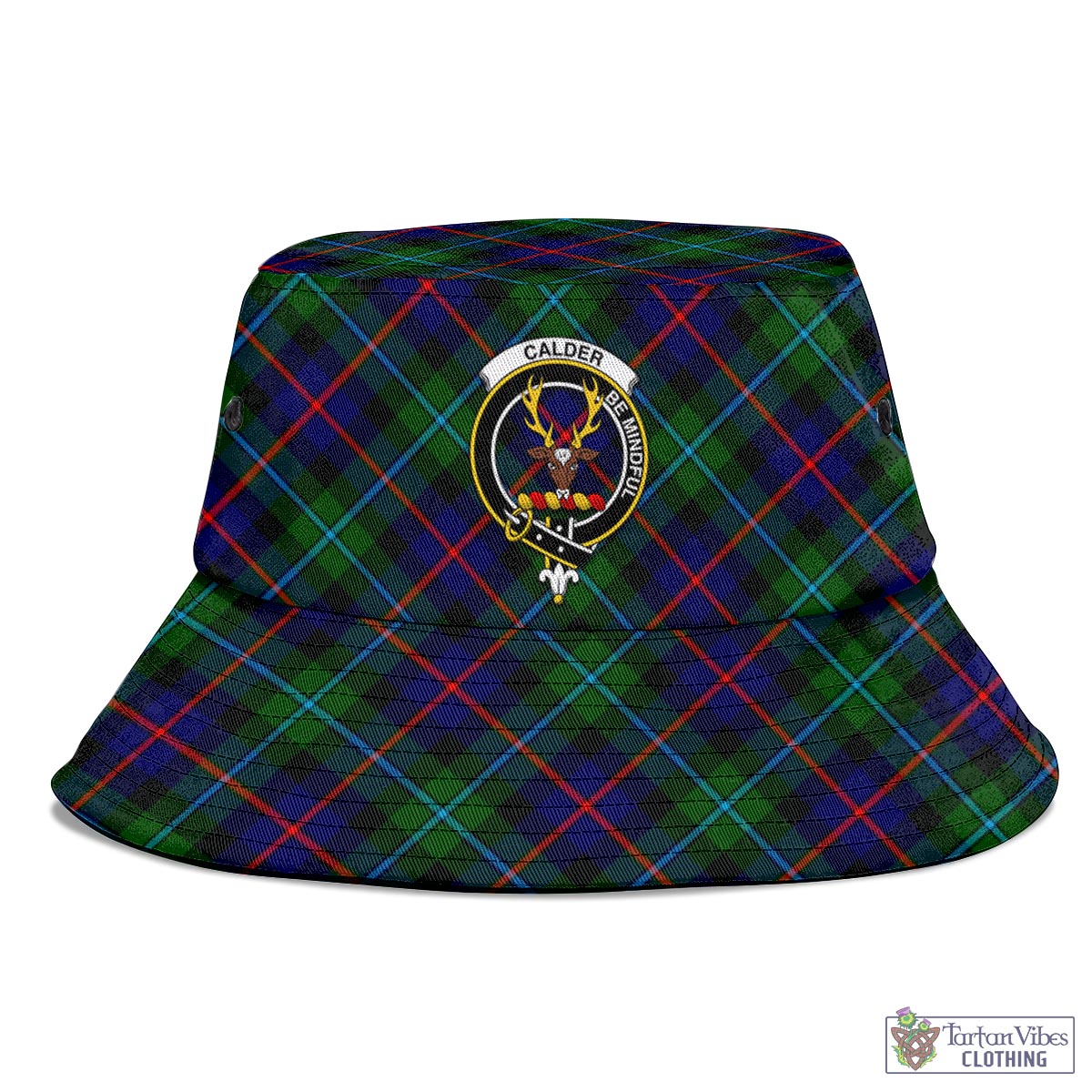 Calder Tartan Bucket Hat with Family Crest - Tartan Vibes Clothing
