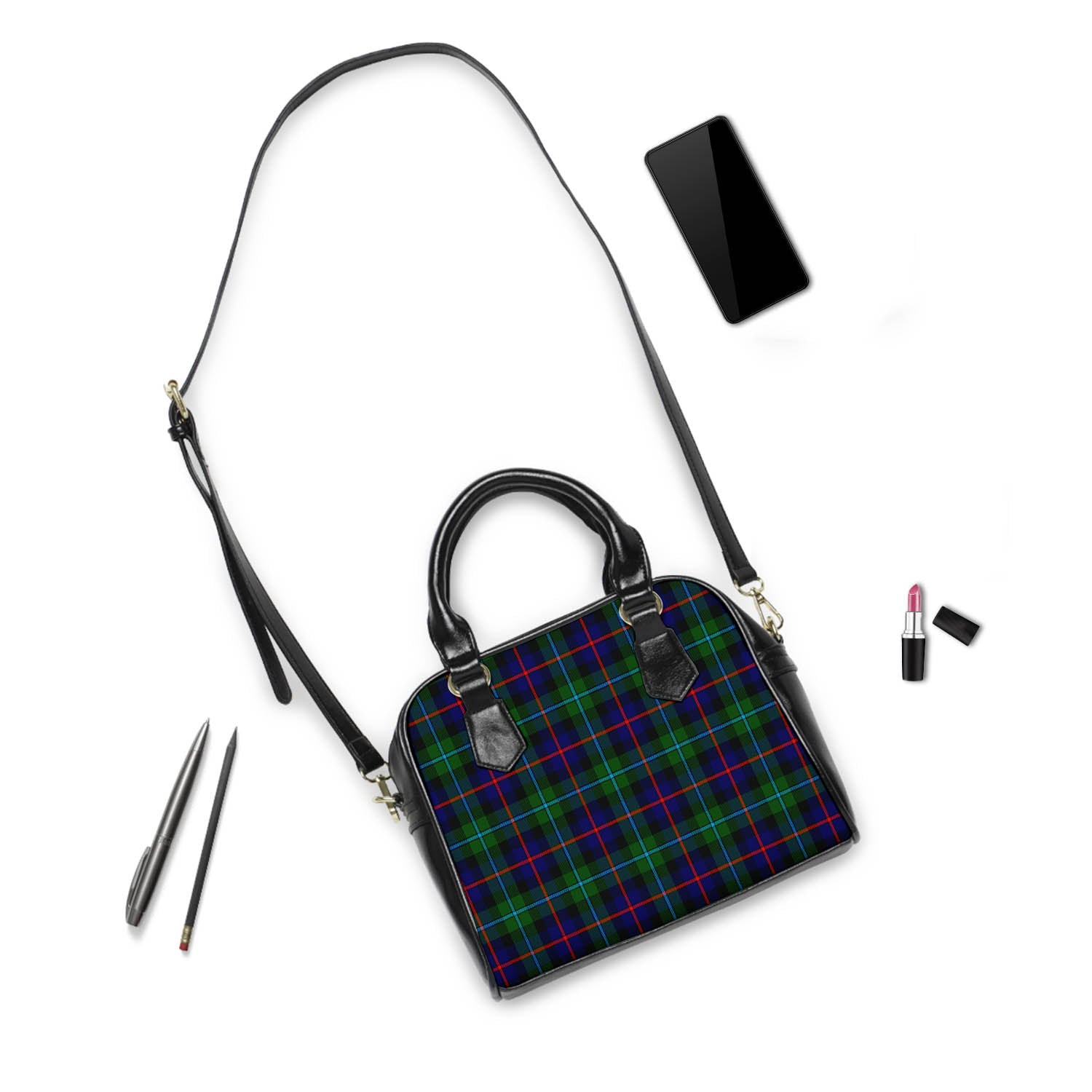 Calder Modern Tartan Shoulder Handbags - Tartanvibesclothing