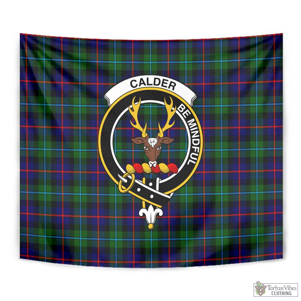 Calder Tartan Tapestry Wall Hanging and Home Decor for Room with Family Crest - Tartan Vibes Clothing