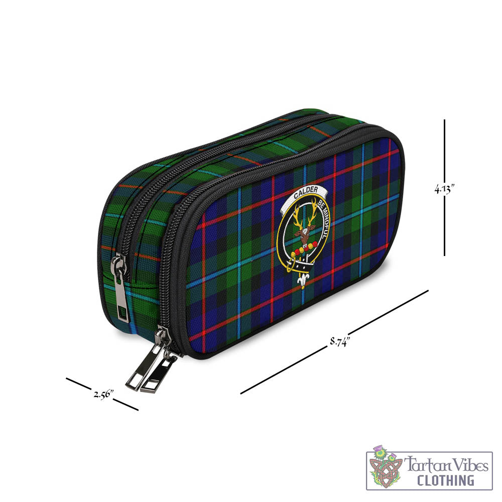 Calder Tartan Pen and Pencil Case with Family Crest - Tartan Vibes Clothing