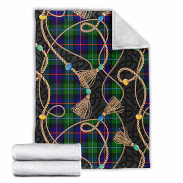Calder Scottish Tartan Twisted Ropes Stylized Blanket X-Large 59 x 79 inches 150 x 200 cm - Tartan Vibes Clothing