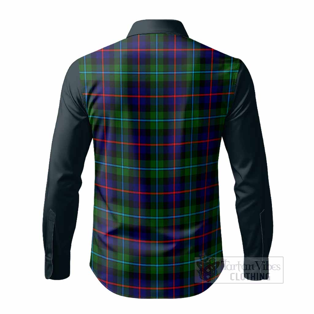 Calder Tartan Accent Long Sleeve Button Shirts with Family Crest