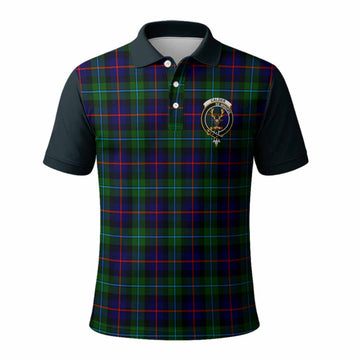 Calder Tartan Accent Polo Shirt with Family Crest