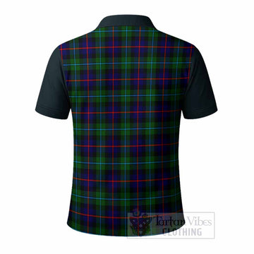 Calder Tartan Accent Polo Shirt with Family Crest