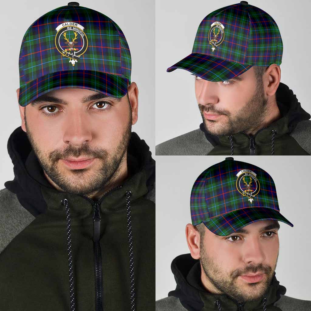 Calder Tartan Classic Cap with Family Crest